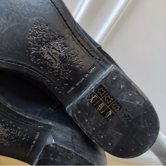 John Varvatos Keith Striped Suede Boots Men's 9.5 Handmade In Italy - Picture 11 of 13